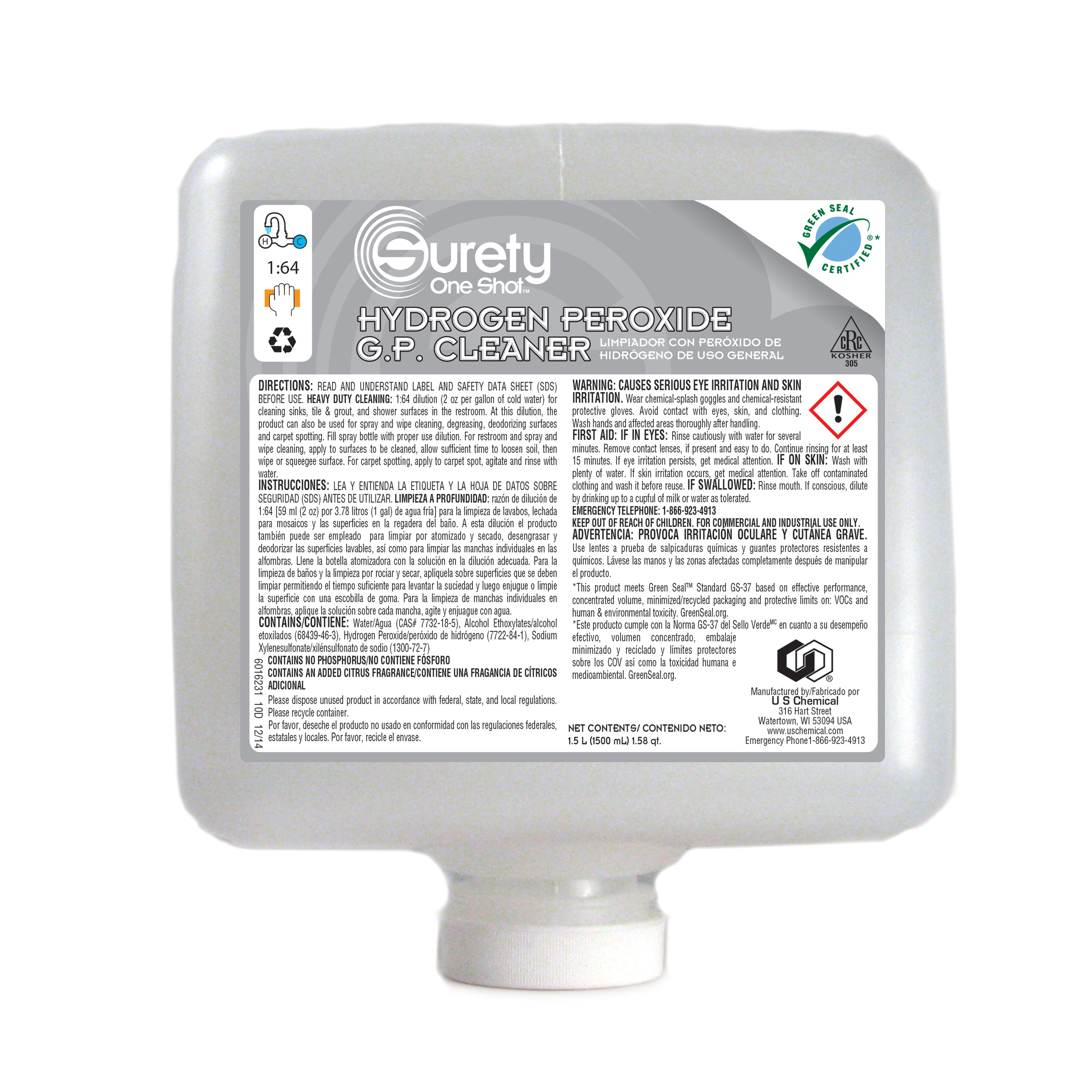4617690_SURETY_ONESHOT_HYDROGEN_PEROXIDE_GP_CLEANER_1500mL